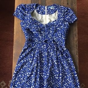 Anthropologie Leifnotes Blue Floral Romper